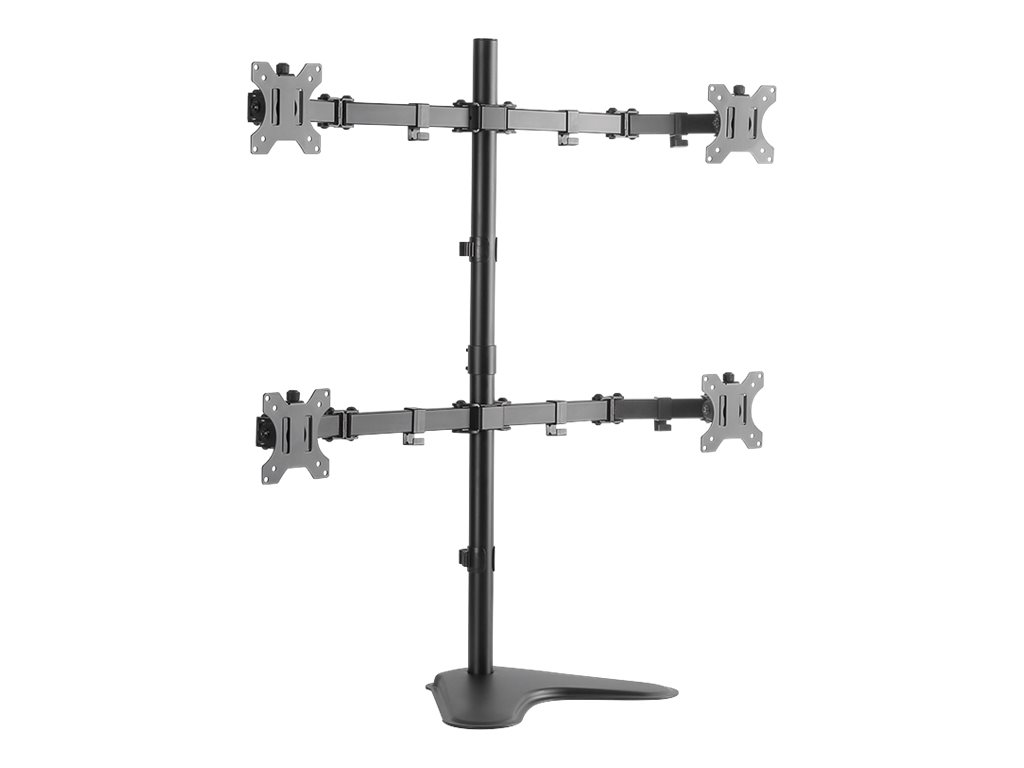 Quad Monitor Desk Stand - Aufstellung für 4 LCD-Anzeigen - fester, kaltgepresster Stahl - Bildschirmgröße: 33-81.3 cm (13"-32")
