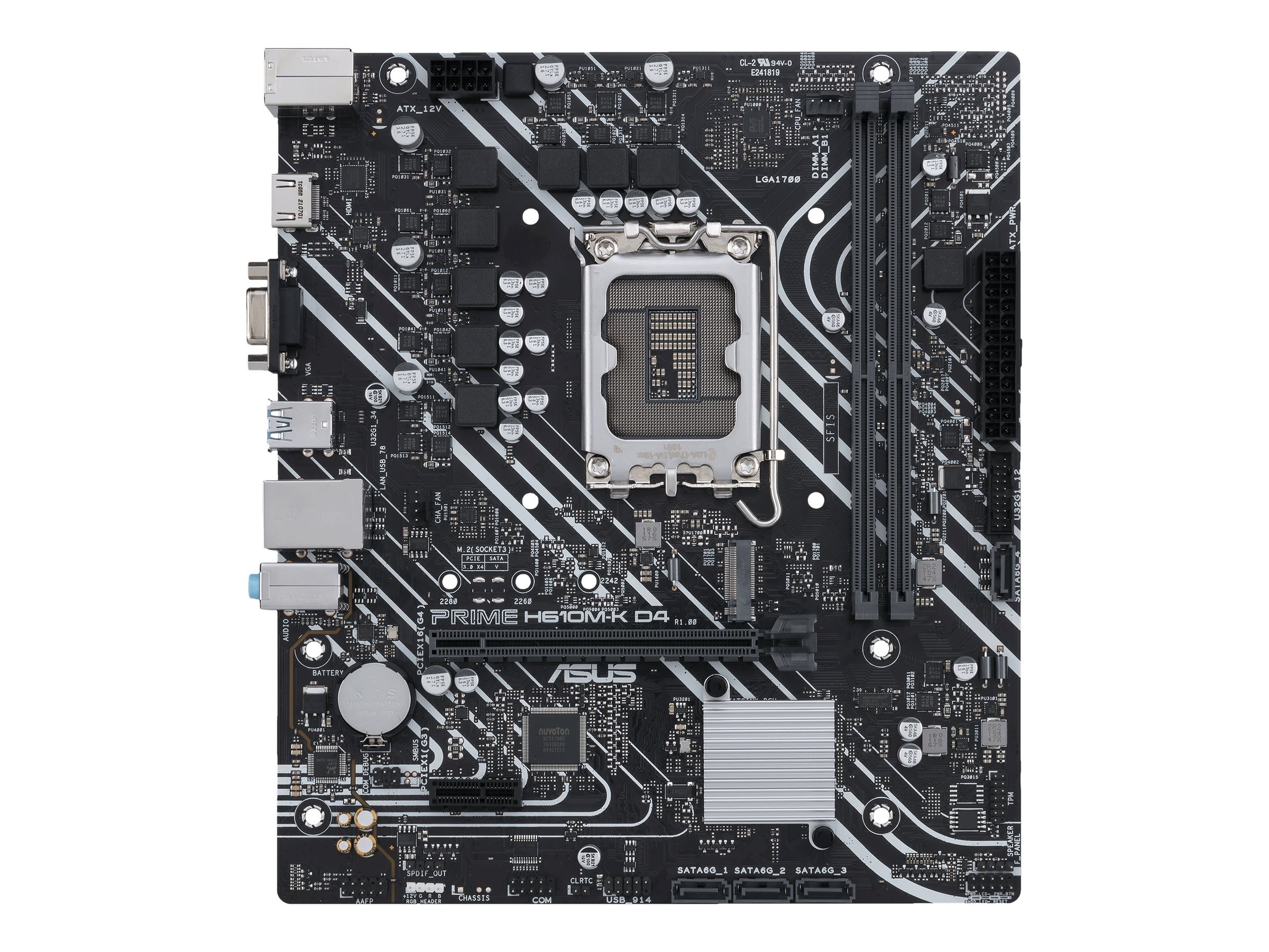 PRIME H610M-K D4 - Motherboard - micro ATX - LGA1700-Sockel - H610 Chipsatz - USB 3.2 Gen 1, USB 3.2 Gen 2 - Gigabit LAN - Onboard-Grafik (CPU erforderlich)