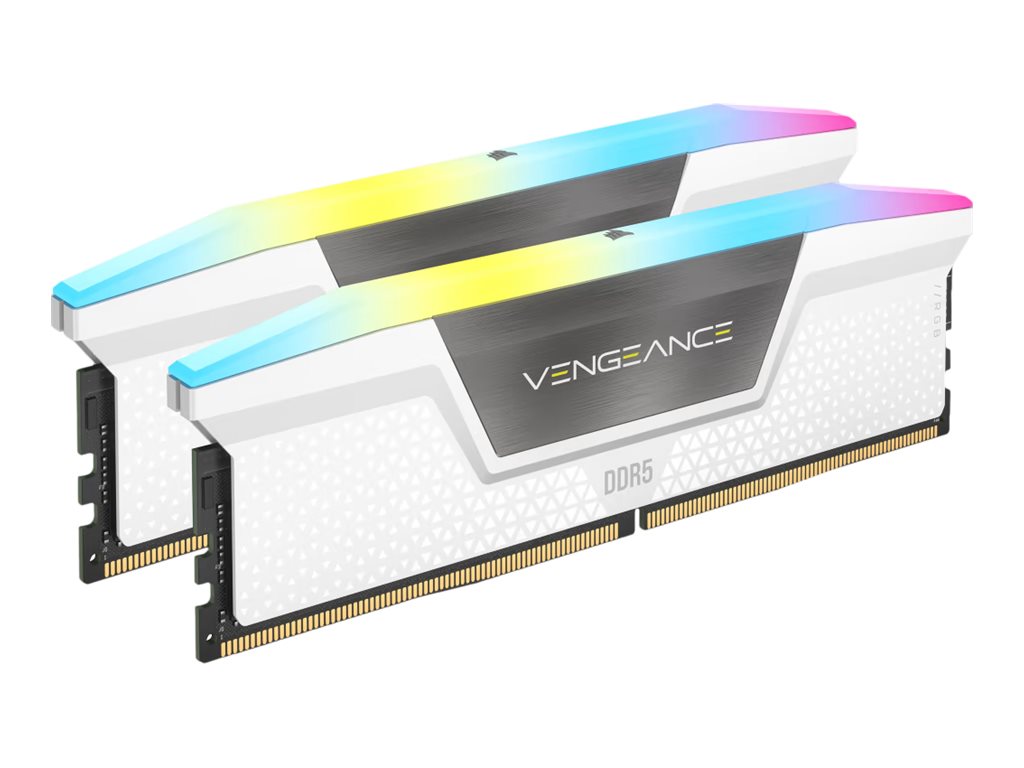 Vengeance RGB weiß UDIMM 32GB Kit, DDR5-6400, CL36-48-48-104