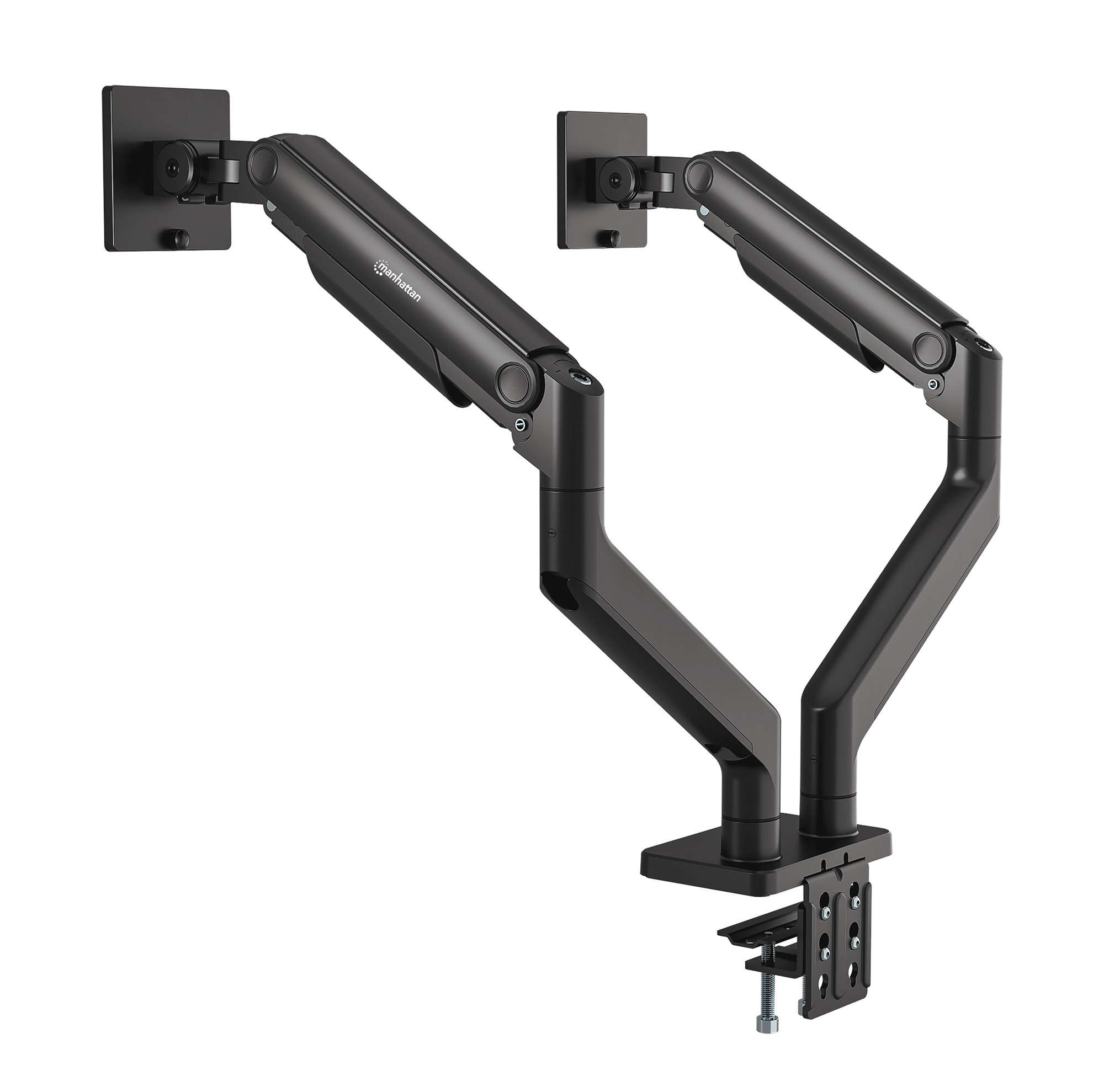 Tischhalterung mit mech. Feder  2 Monitore 17-45"