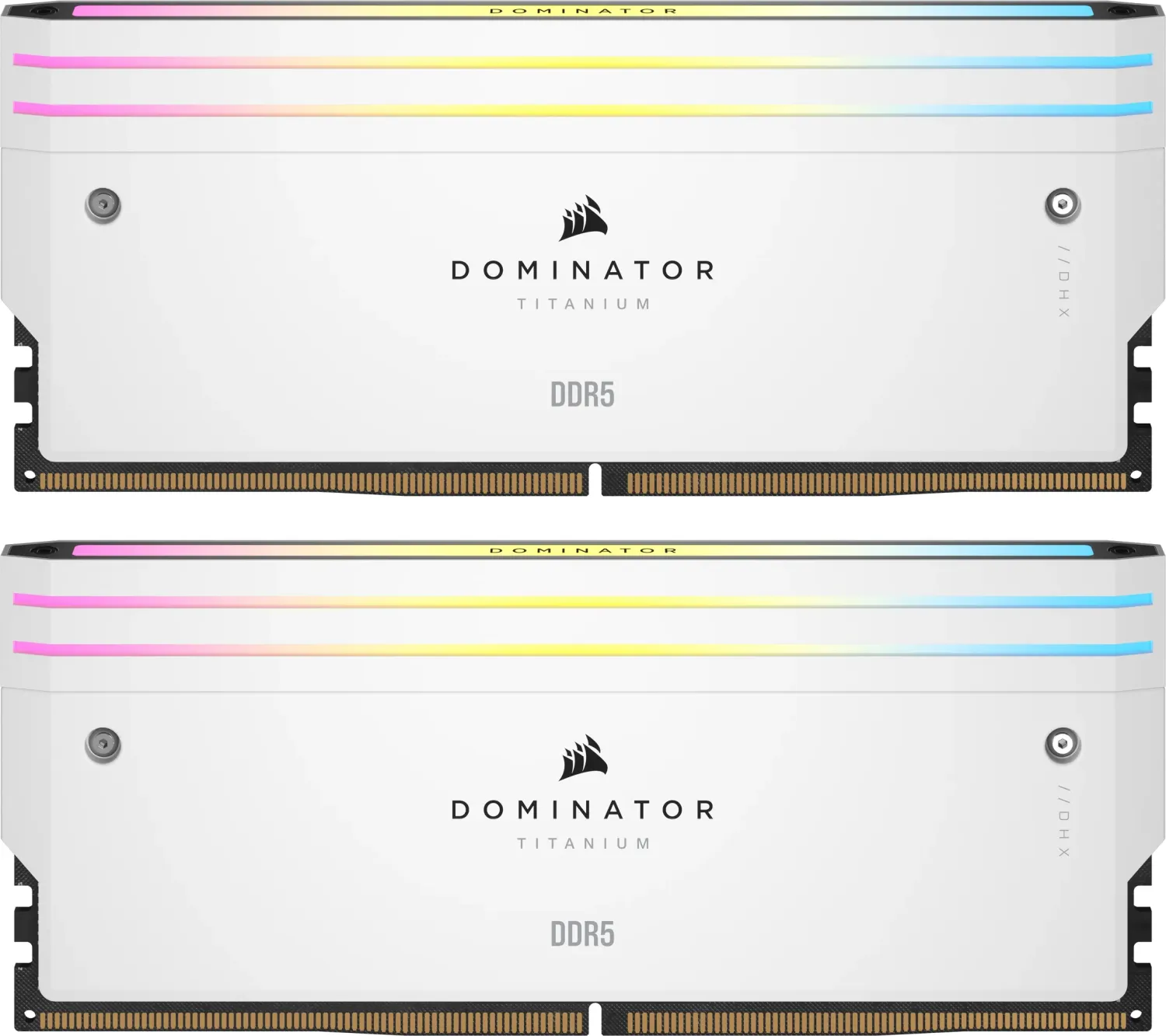 2x 32GB (64GB Kit) DDR5-6400 Corsair Dominator Titanium RGB weiß CL32 (Intel XMP)