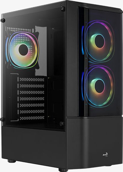 AeroCool Quantum V3 - Schwarz - Glasfenster