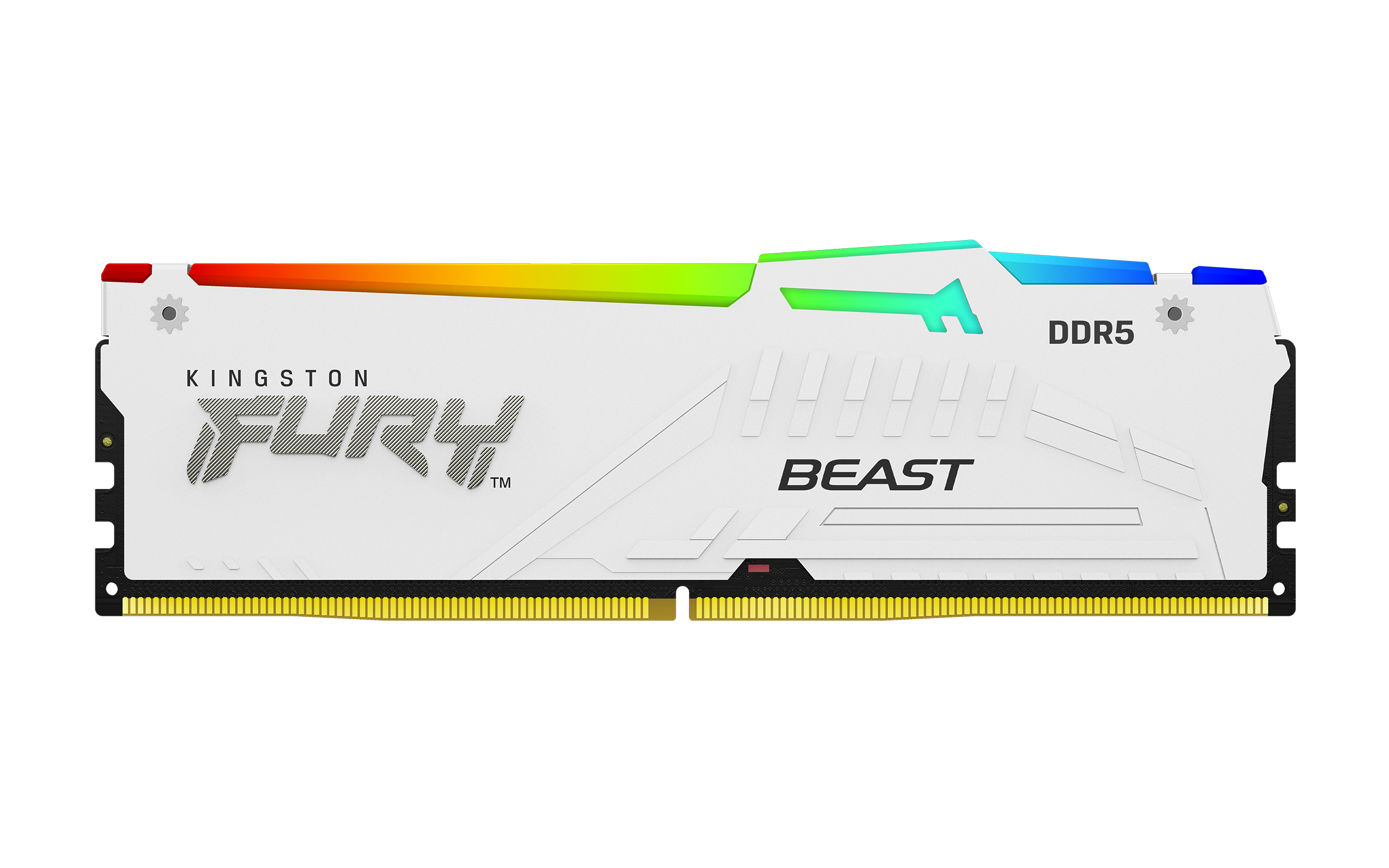 16GB DDR5-6000 Kingston Fury Beast RGB weiß CL36 (1x 16GB Einzelmodul) (Intel XMP/AMD EXPO)