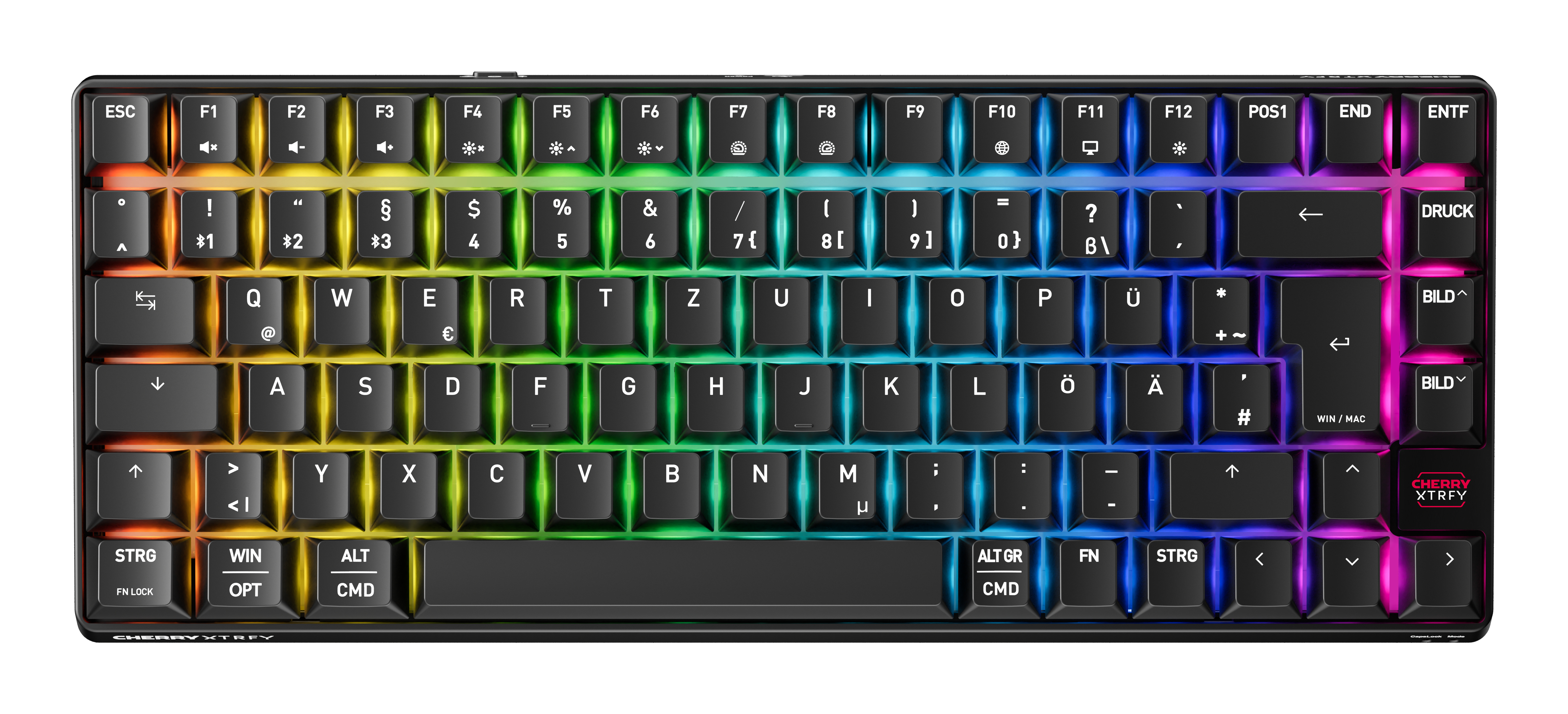 XTRFY K33 COMPACT Wireless Tastatur RGB DE TKL 75% sw