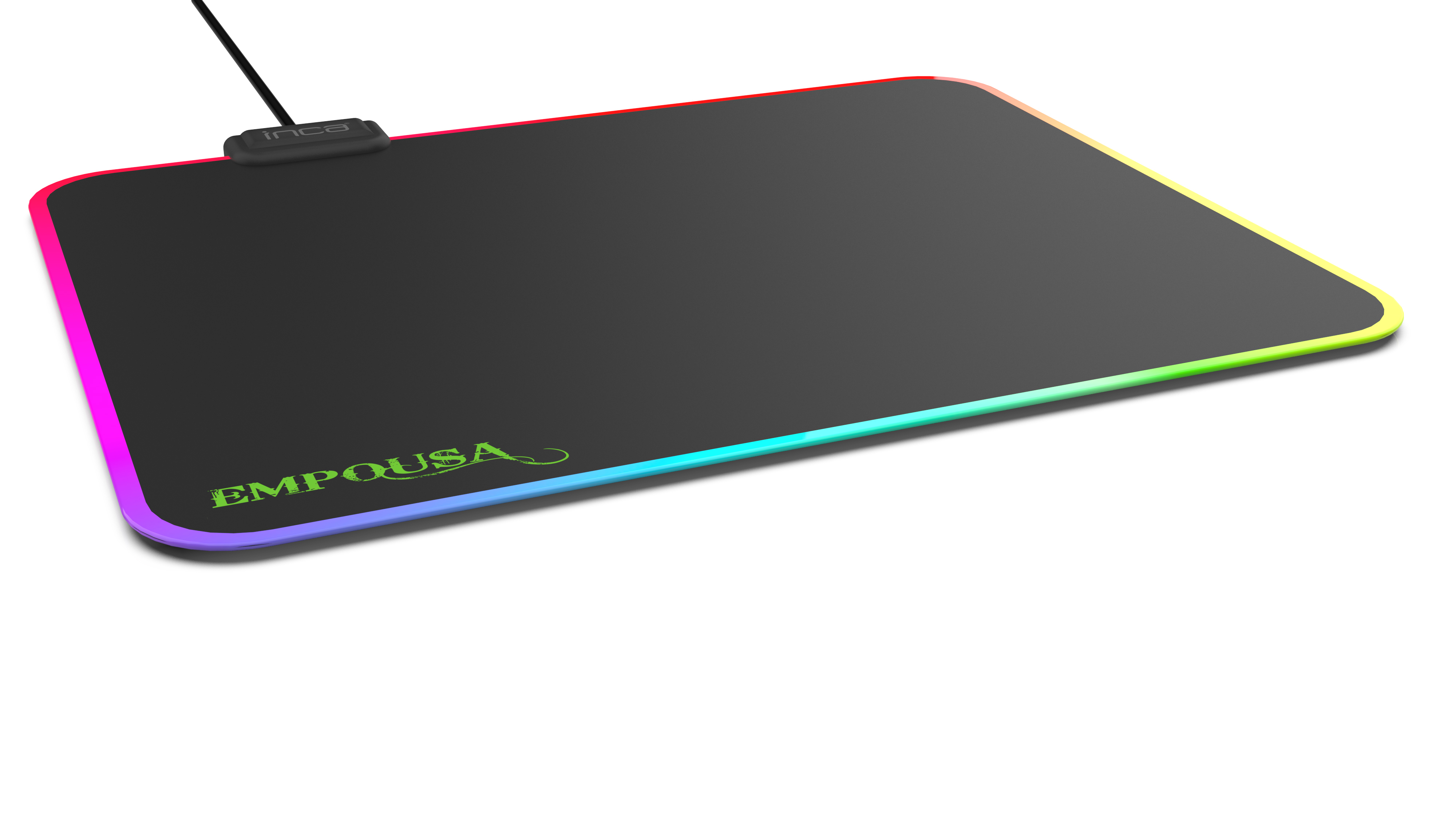 Gaming Mauspad 320x270x3mm Speed +RGB 7 LED schwarz