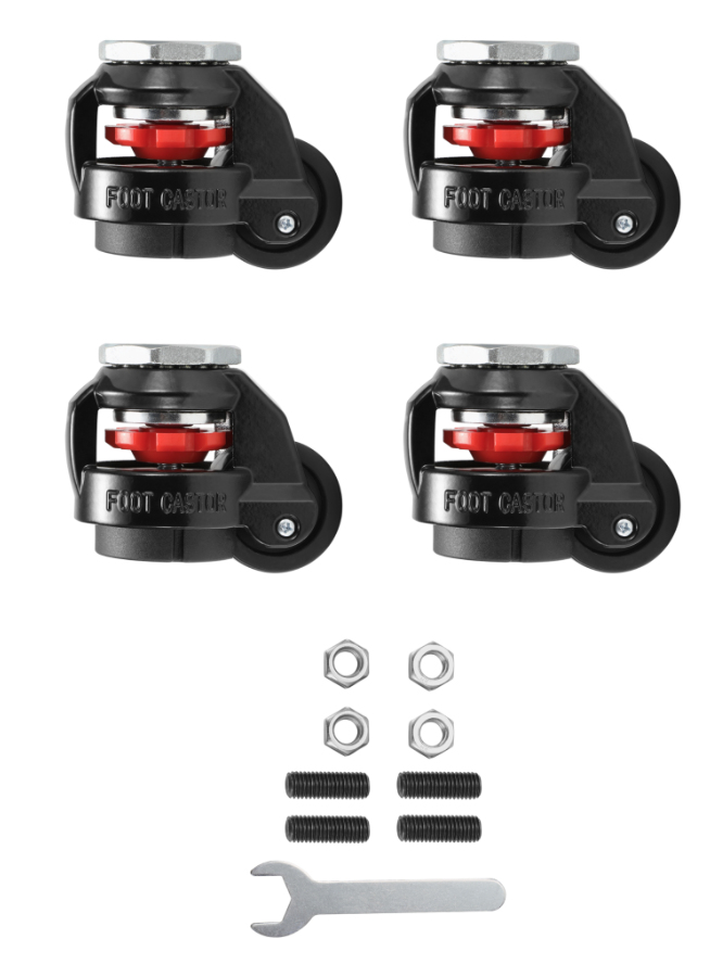 Feststellbare Lenkrollen für R8 Cockpit black