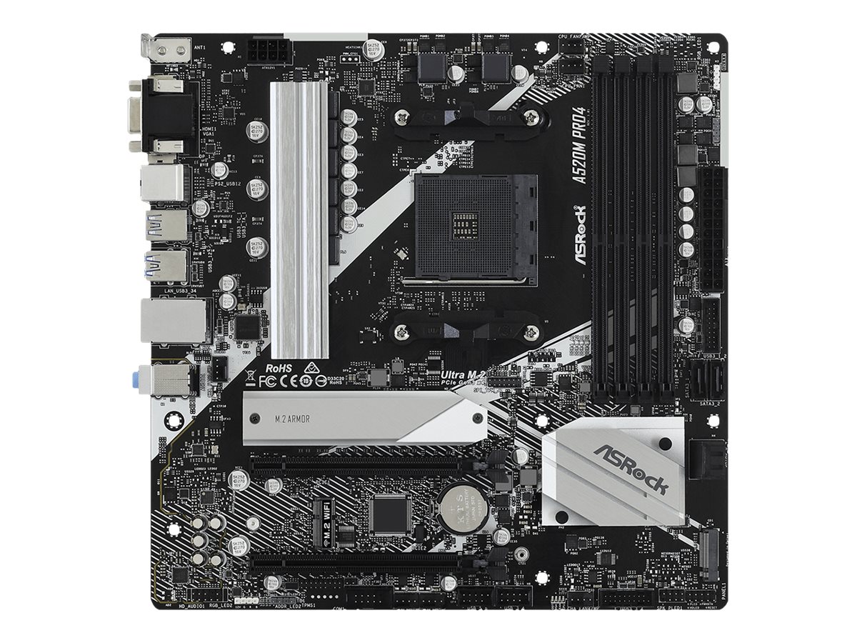 AsRock A520M Pro4 - AMD A520 - So. AM4 - mATX