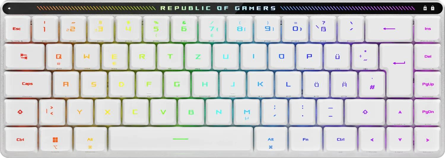 ROG Falchion RX Low Profile - RGB - ROG RX RED Low-Profile - Kabelgebunden/Bluetooth - DE