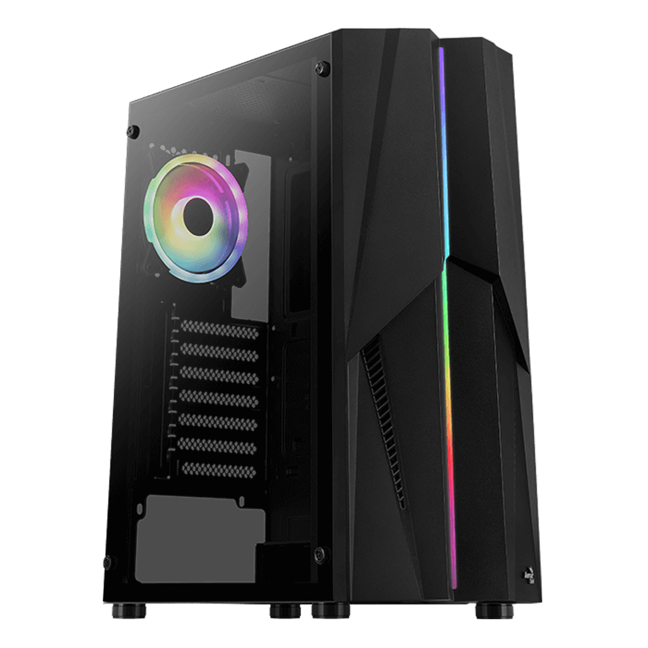 AeroCool Mecha ARGB - Schwarz - Glasfenster