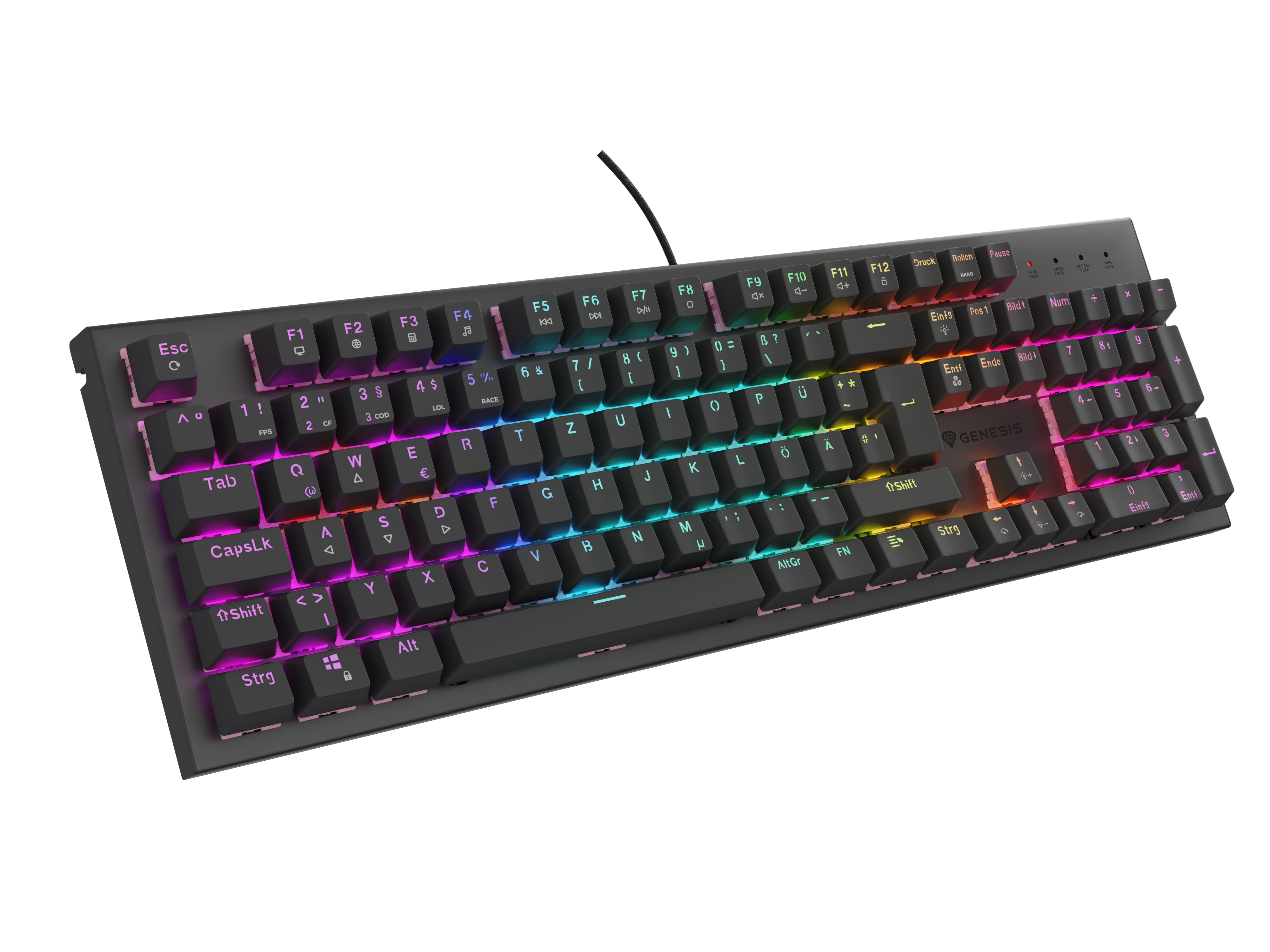 Gaming Tastatur THOR 303 silent kabelgeb. (DE)