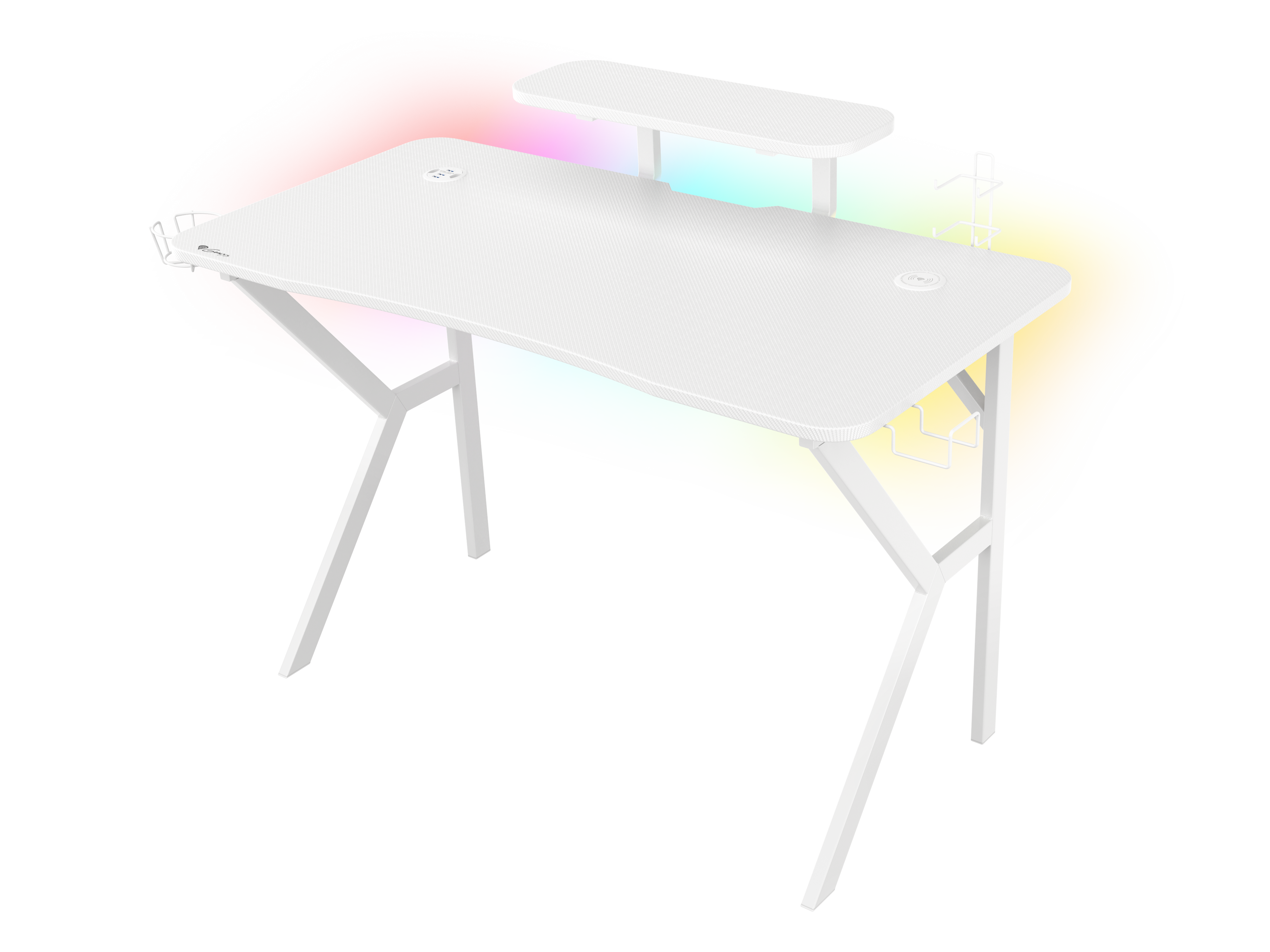 Gaming Tisch HOLM 320 RGB weiß (120cm x 75cm)