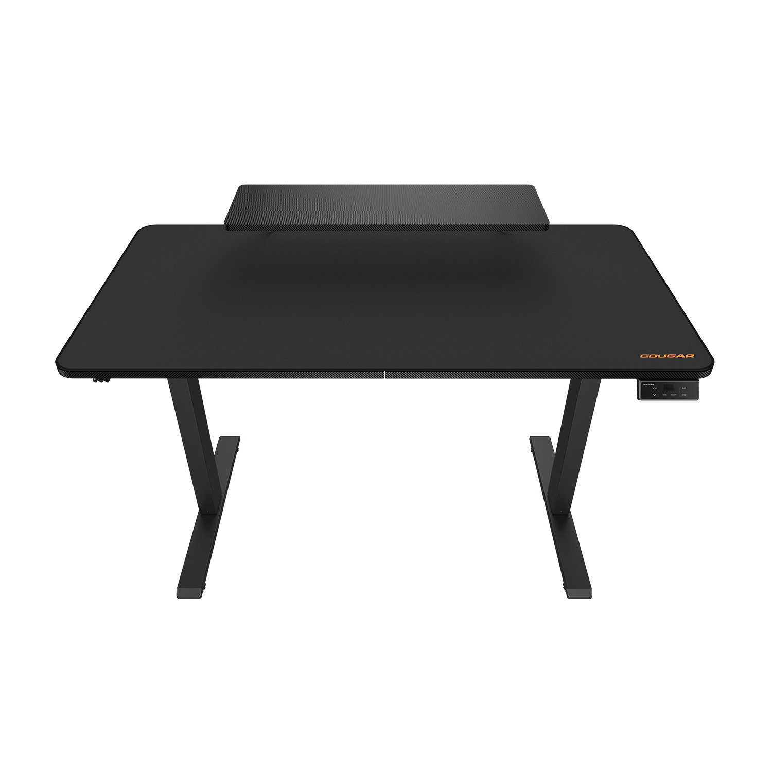Gaming-Schreibtisch elektrisch höhenverstellbar mit Monitorständer, 120x60 cm, Schwarz