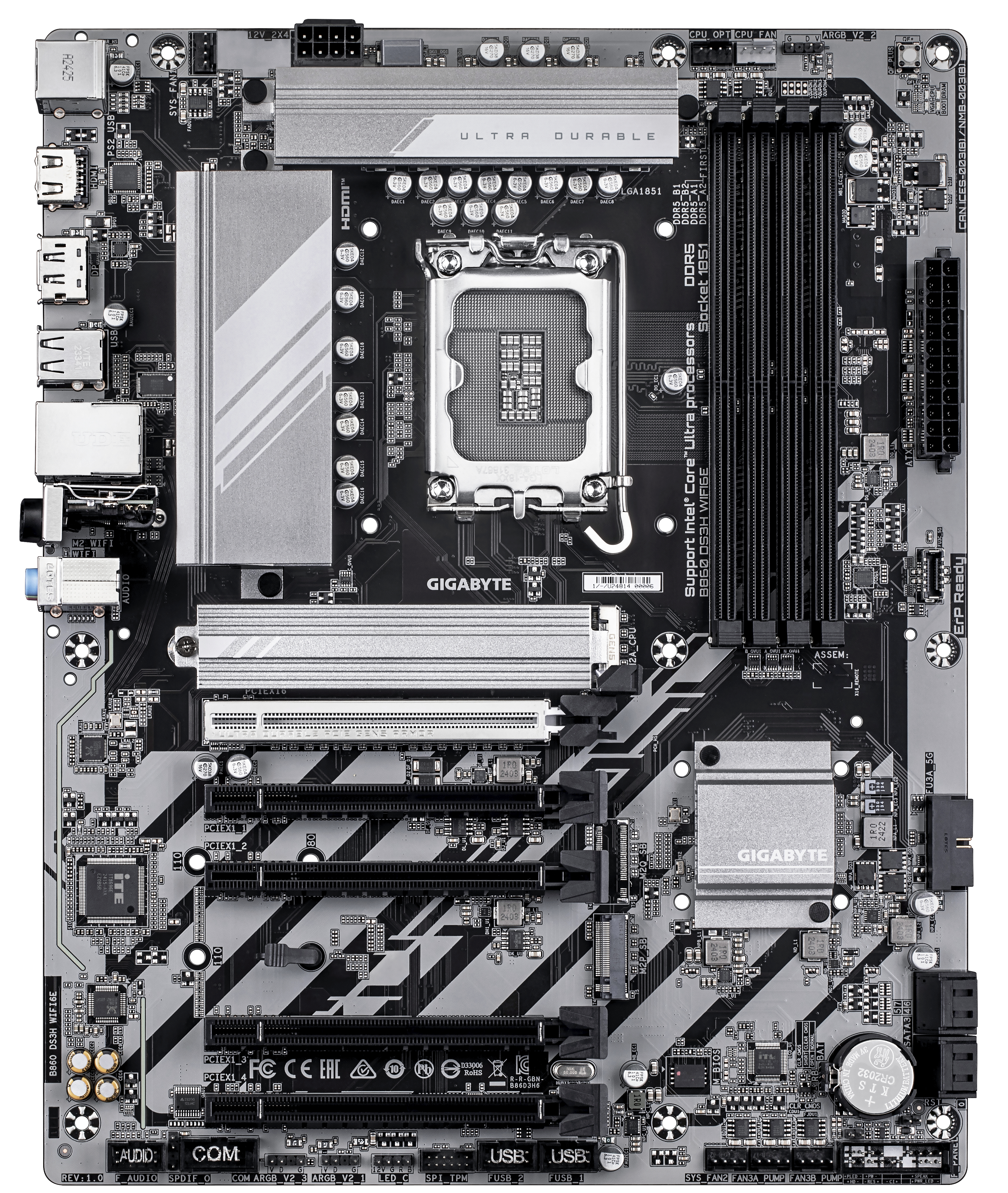 B860 DS3H WIFI6E            (B860,S1851,ATX,DDR5)