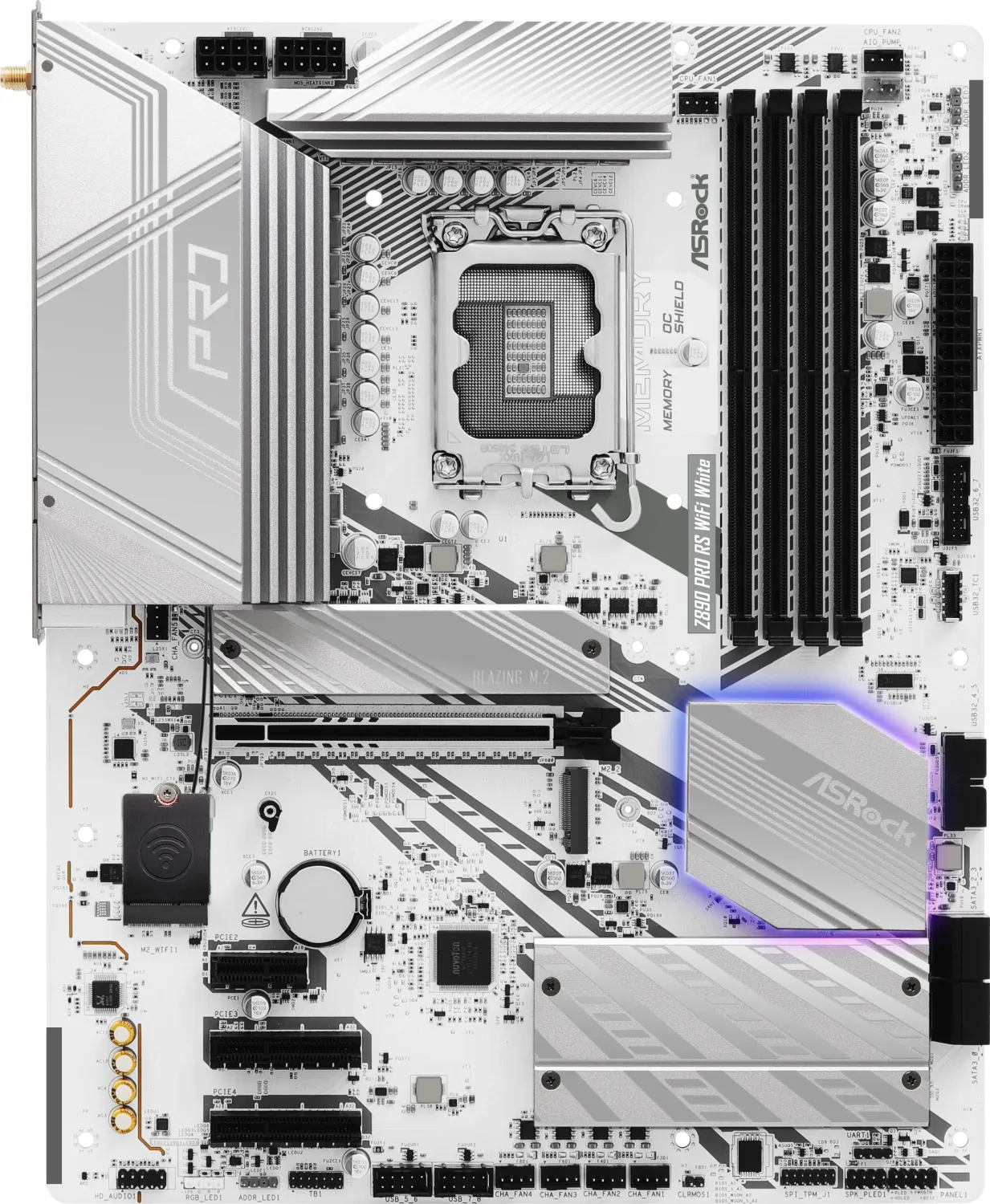 AsRock Z890 Pro RS WiFi White - Intel Z890 - So. 1851 - ATX