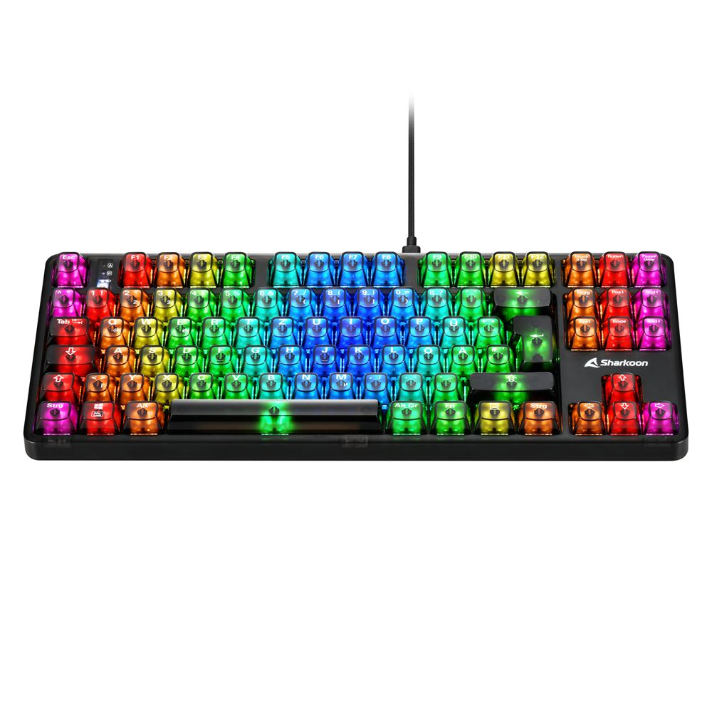 Gaming Tastatur Crystal Shark schwarz DE