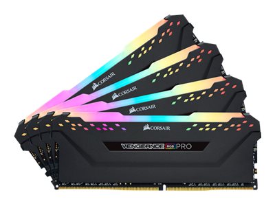 4x 16GB (64GB Kit) DDR4-3200 Corsair Vengeance RGB Pro schwarz CL16
