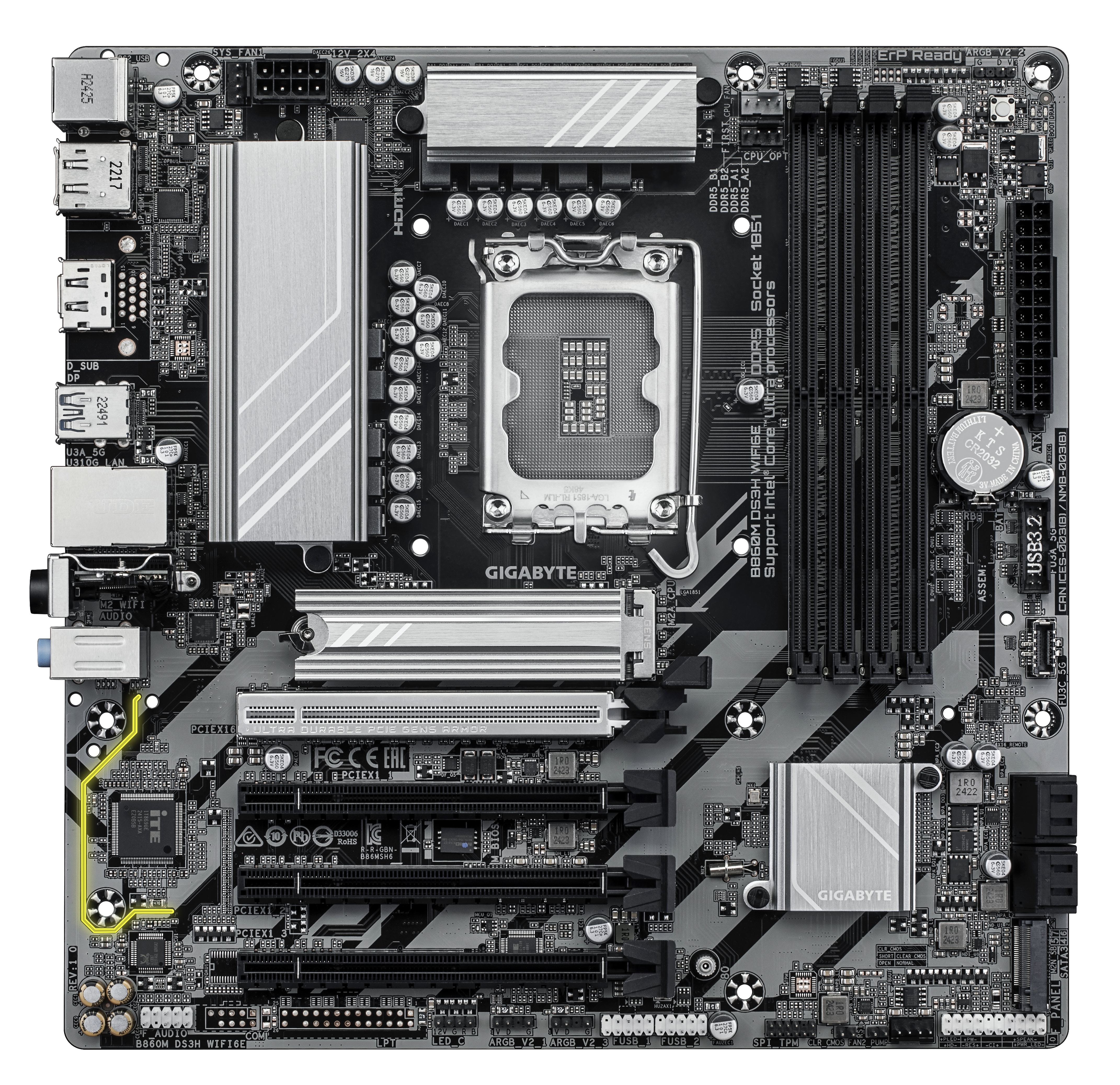B860M DS3H WIFI6E           (B860,S1851,mATX,DDR5