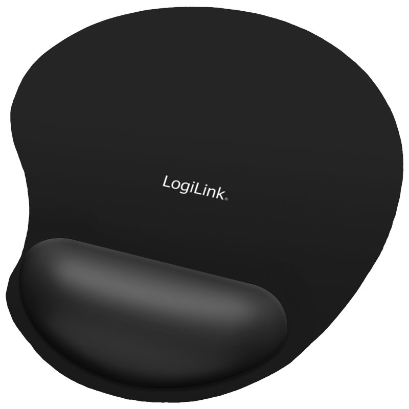 Mauspad mit Gel-Handballenauflage Silikon schwarz