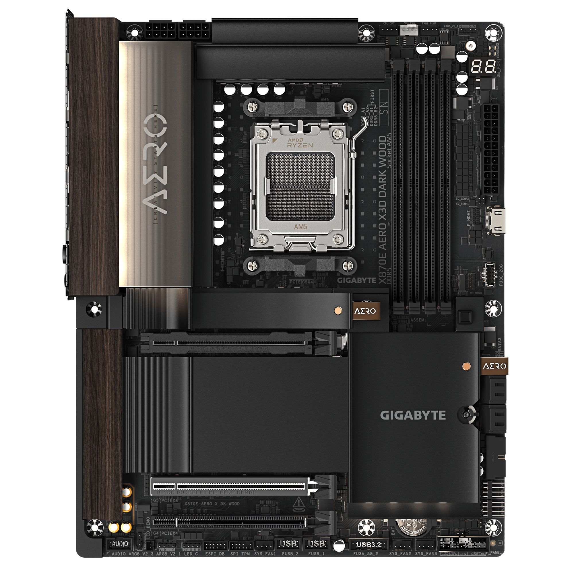 X870E AERO X3D Dark Wood      (X870,AM5,ATX,DDR5)