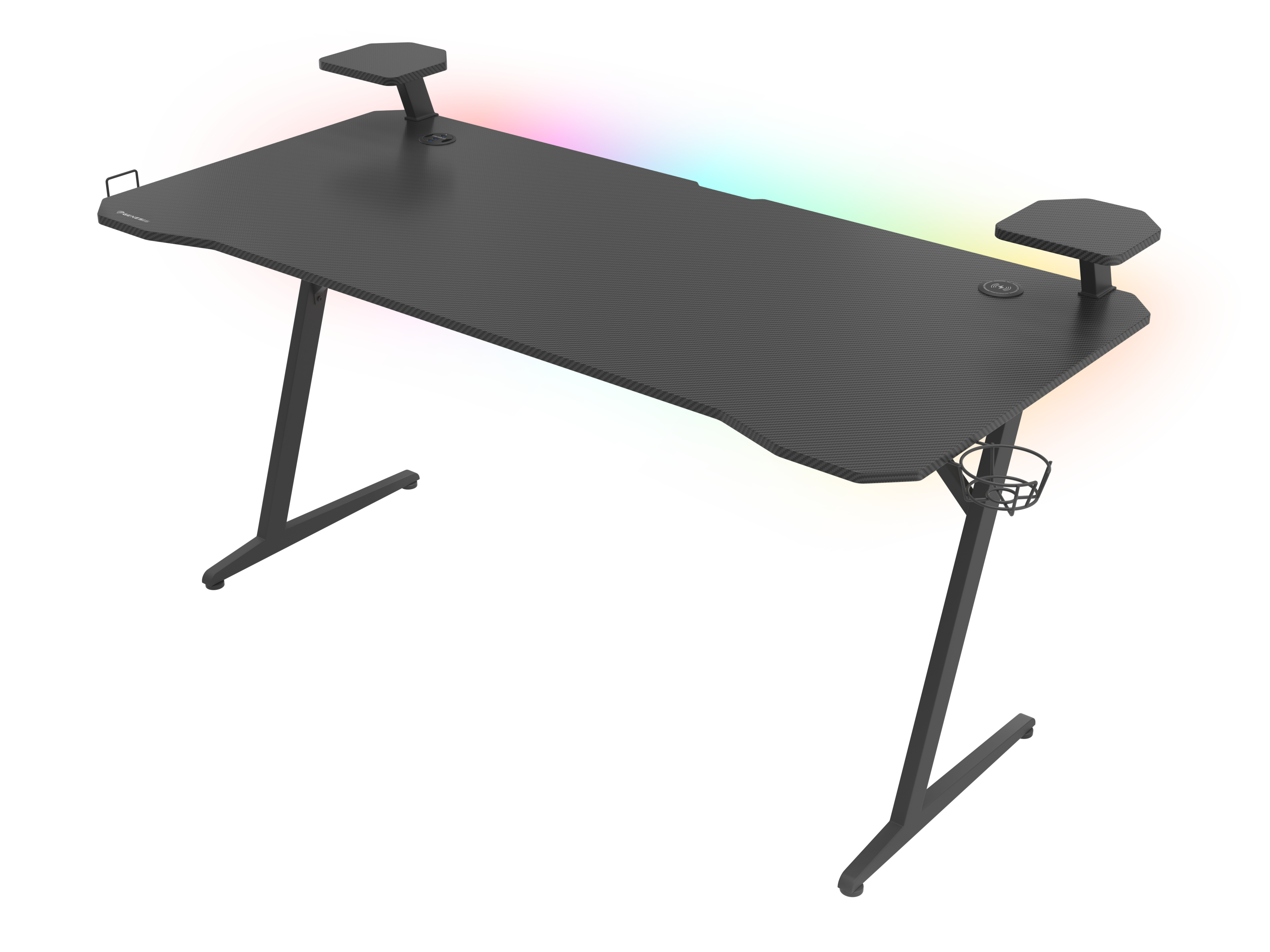 Gaming Tisch HOLM 510 RGB schwarz (160cm x 75cm)