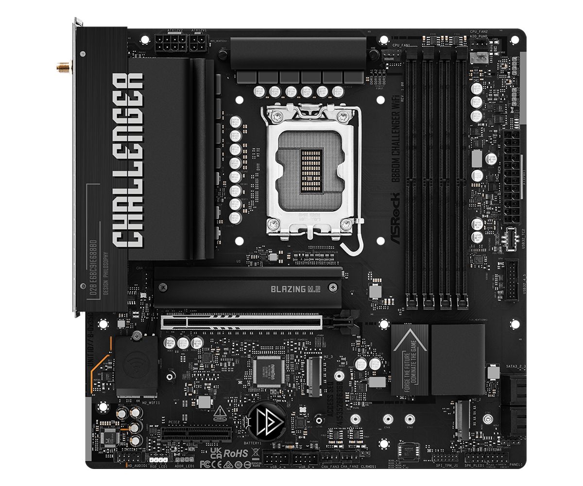 B860M Challenger WiFi       1851 mATX HDMI/DP  DDR5