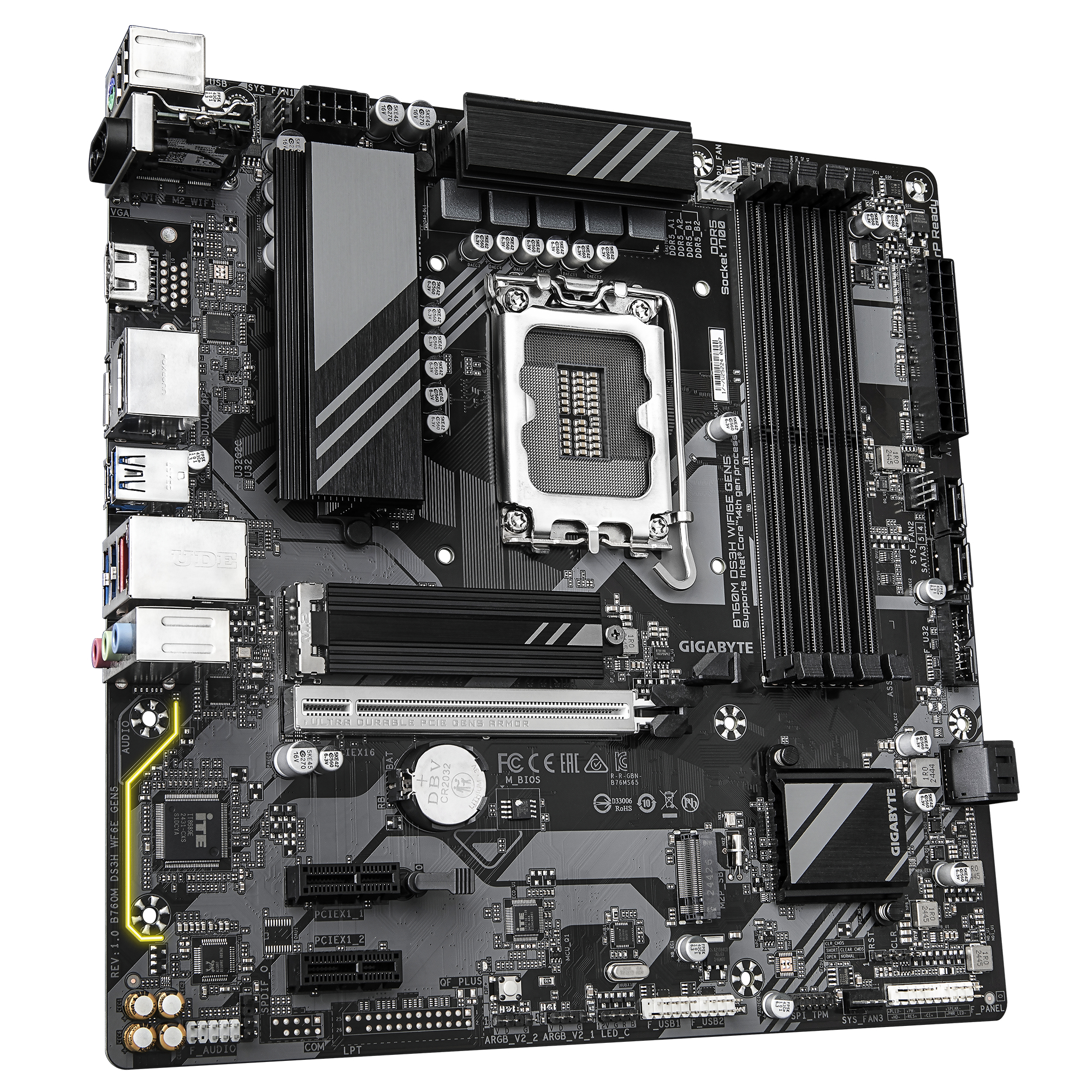 B760M DS3H WiFi6e GEN5      (B760,S1700,mATX,DDR5