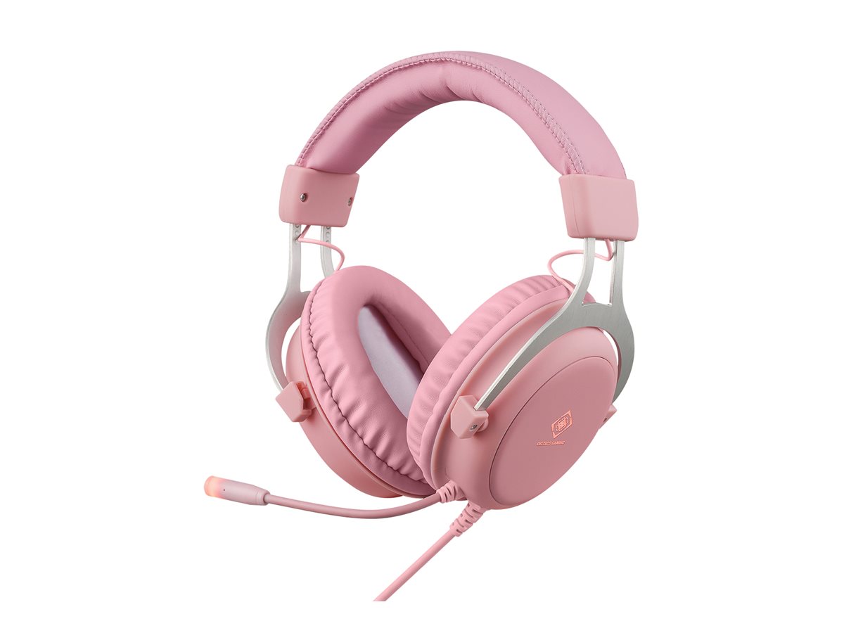 Headset Gaming Stereo Klinke, LED, pink