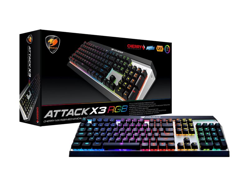 Gaming Tastatur Attack X3 RGB Mech. Cherry MX braun