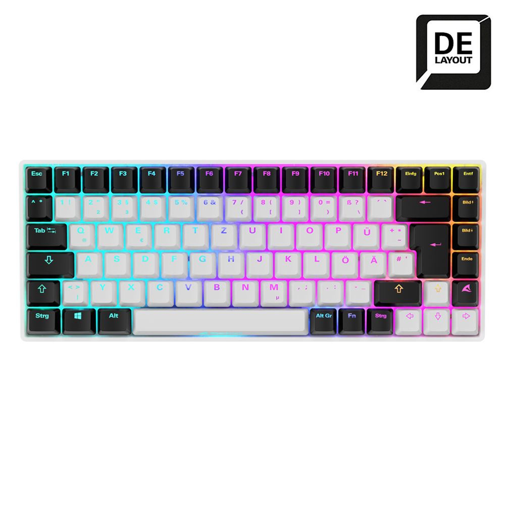 Gaming Tastatur Skiller SGK50S3 weiß-gelb RGB DE