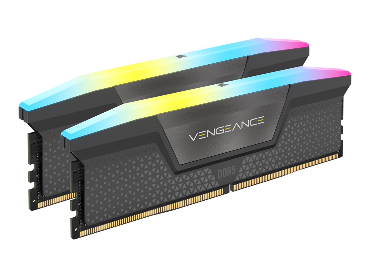 2x 32GB (64GB Kit) DDR5-6000 Corsair Vengeance RGB grau CL30 (AMD EXPO)