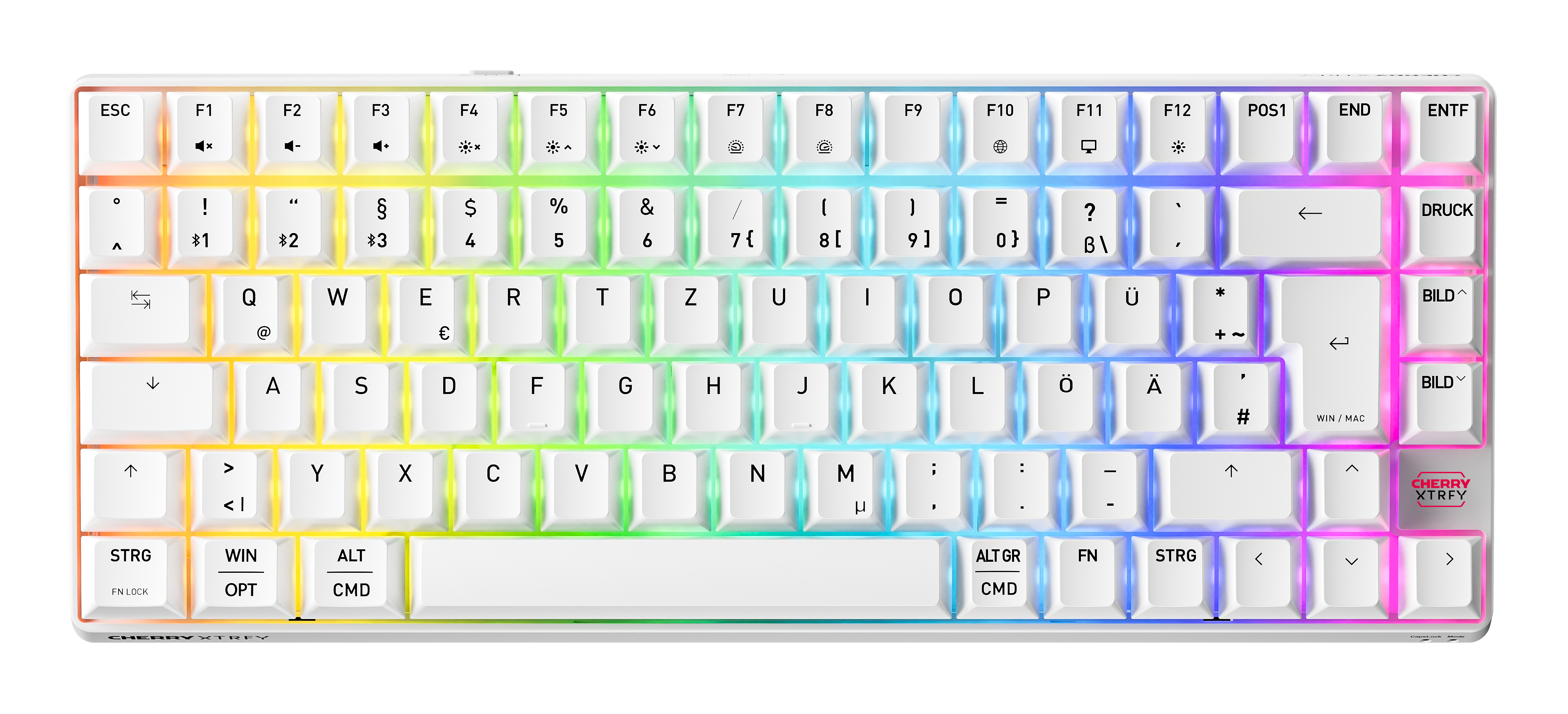 XTRFY K33 COMPACT Wireless Tastatur RGB DE TKL 75% ws