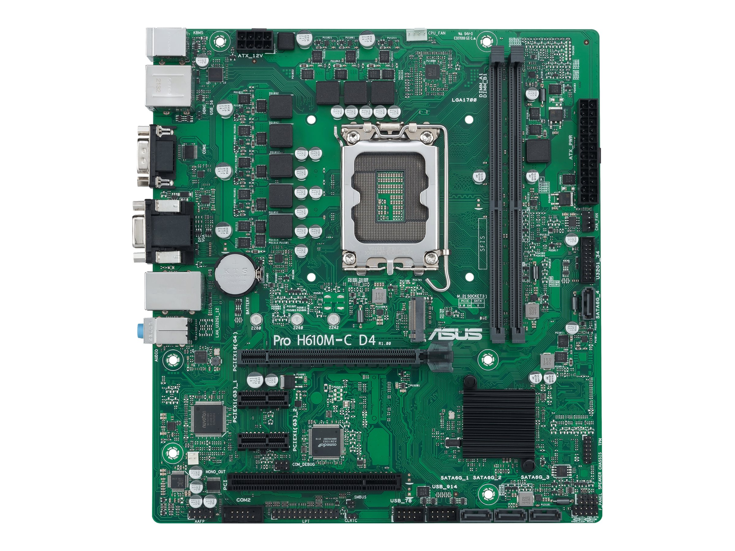 PRO H610M-C D4-CSM - Motherboard - micro ATX - LGA1700-Sockel - H610 Chipsatz - USB 3.2 Gen 1 - Gigabit LAN - Onboard-Grafik (CPU erforderlich)