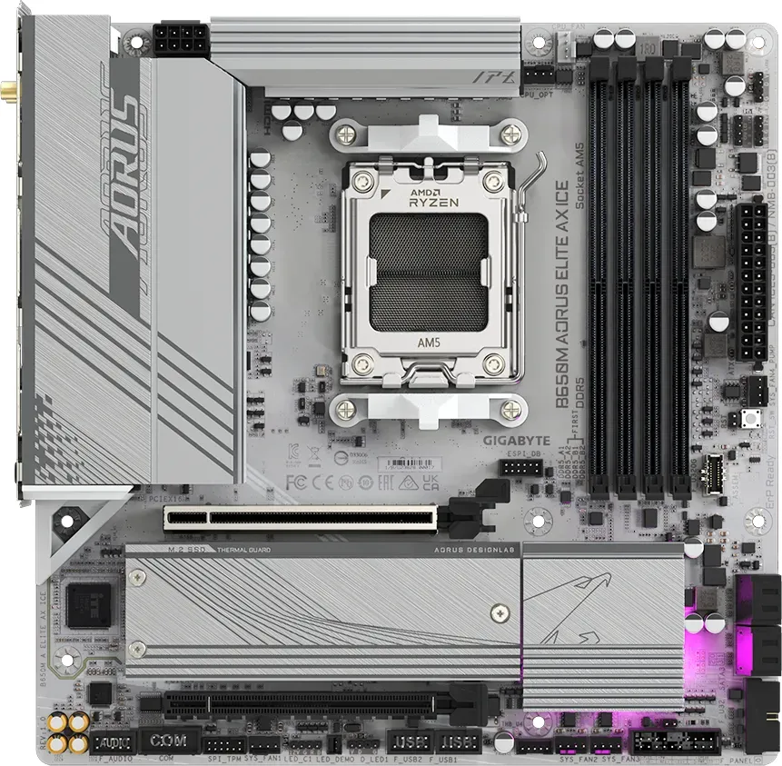 B650M Aorus Elite AX ICE - AMD B650 - So. AM5 - mATX