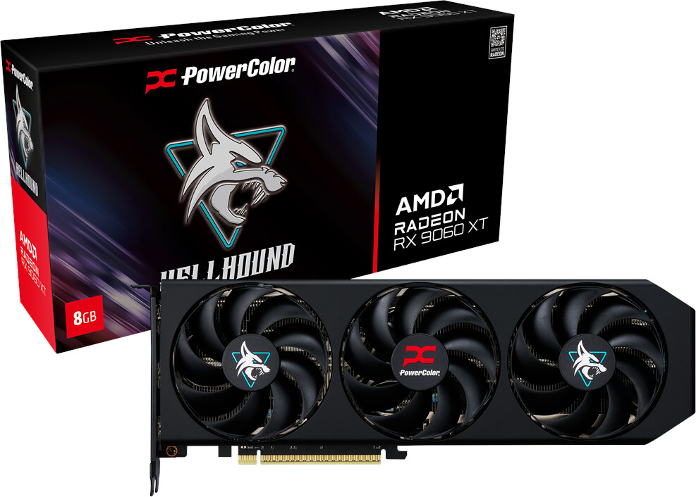 Powercolor Radeon RX9060XT Hellhound OC  8GB