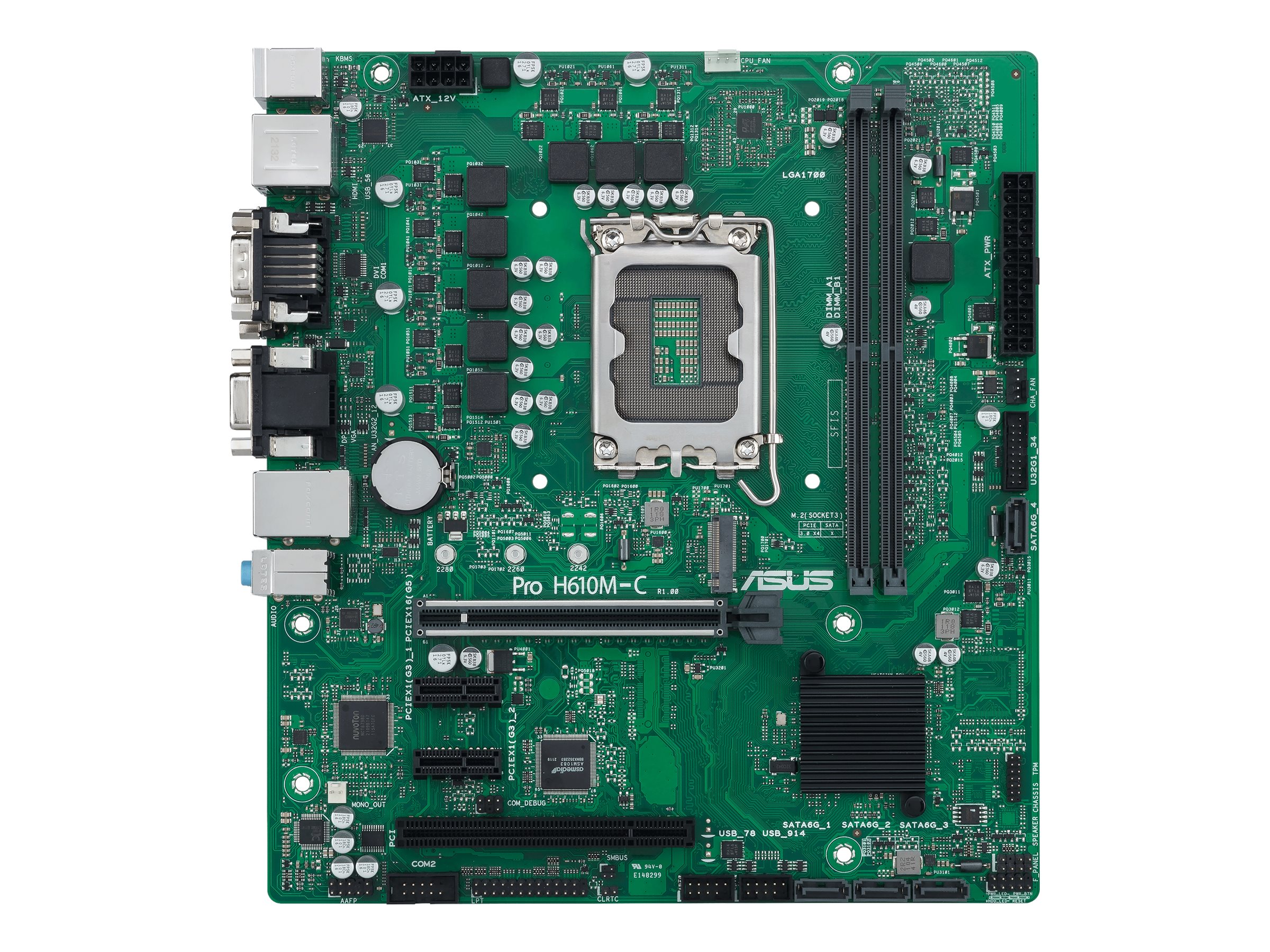 Pro H610M-C-CSM - Motherboard - micro ATX - LGA1700-Sockel - H610 Chipsatz - USB 3.2 Gen 1, USB 3.2 Gen 2 - Gigabit LAN - Onboard-Grafik (CPU erforderlich)